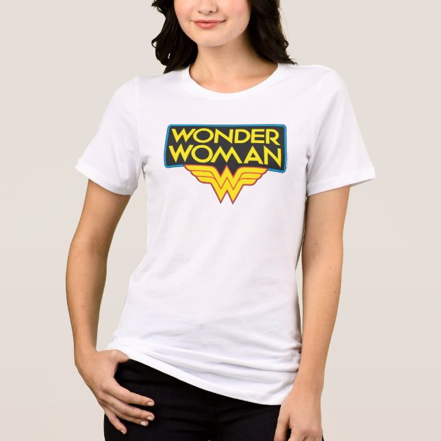 Wonder Woman Logo 3 Tri-Blend Shirt (Front)