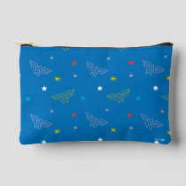 Wonder Woman Logo and Stars Blue Pattern Accessory Pouch