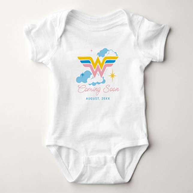 Wonder Woman Logo | Baby Shower Baby Bodysuit (Front)