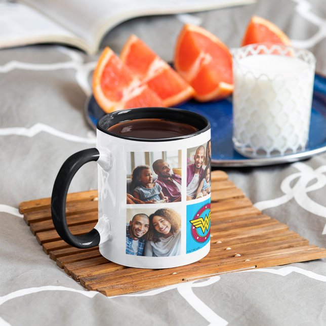 Wonder Woman Logo | Mom Photo Collage Mug (Mug on coaster)