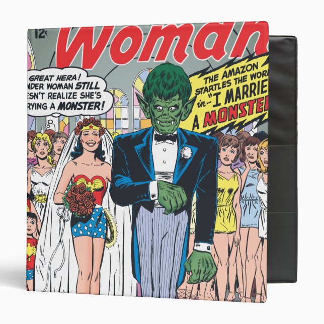 Wonder Woman Married a Monster 3 Ring Binder (Front/Inside)