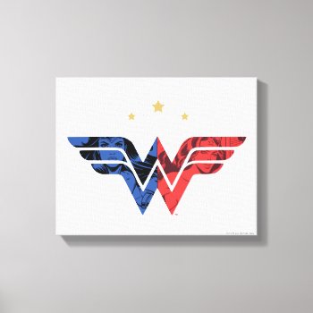 Wonder Woman Modern & Retro Comic Overlay Logo Canvas Print by wonderwoman at Zazzle