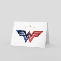 Wonder Woman Modern & Retro Comic Overlay Logo Card