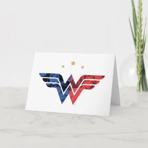 Personalized Wonder Woman™ Logo Photo Card - Greeting Cards