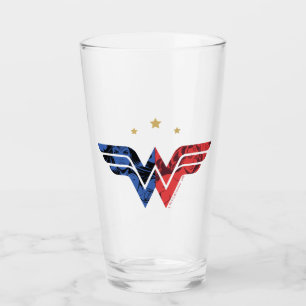 Wonder Woman Modern & Retro Comic Overlay Logo Glass