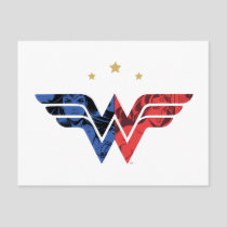 Wonder Woman Modern & Retro Comic Overlay Logo Invitation Postcard