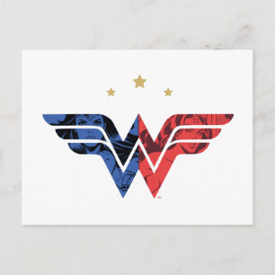 Wonder Woman Modern & Retro Comic Overlay Logo Invitation Postcard