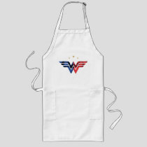 Wonder Woman Modern & Retro Comic Overlay Logo Long Apron