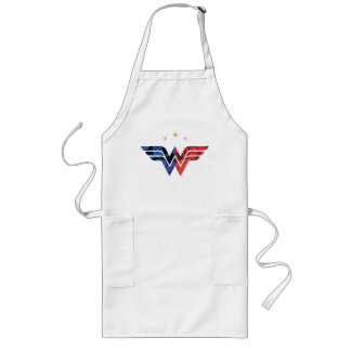 Wonder Woman Modern & Retro Comic Overlay Logo Long Apron