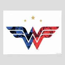 Wonder Woman Modern & Retro Comic Overlay Logo Poster