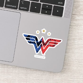 Wonder Woman Modern & Retro Comic Overlay Logo Sticker by wonderwoman at Zazzle