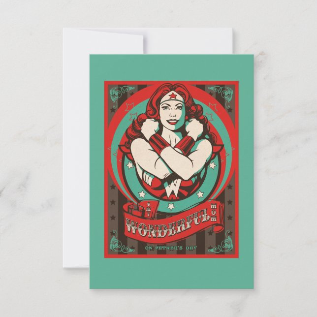 Wonder Woman | My Wonderful Mom, On Father's Day Card (Front)