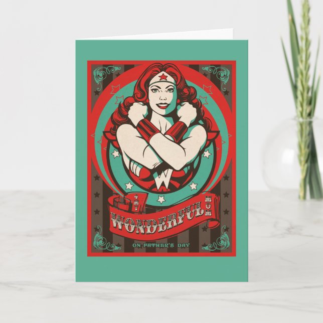 Wonder Woman | My Wonderful Mom, On Father's Day Card (Front)