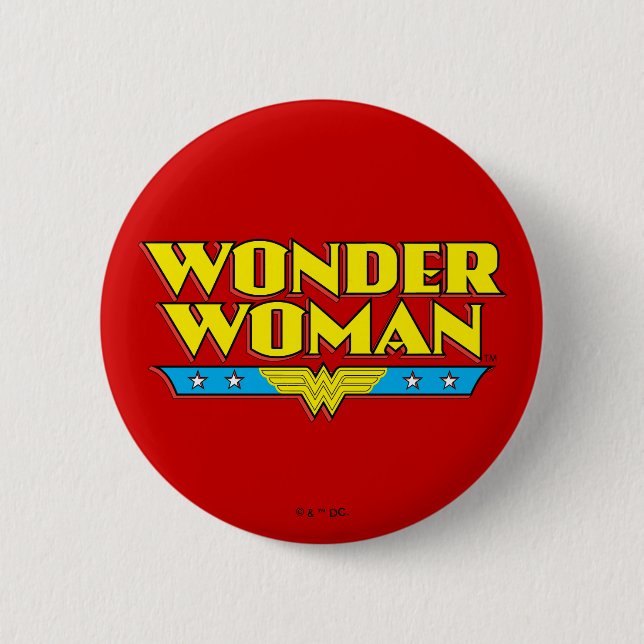 Wonder Woman Name and Logo Button (Front)