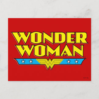 Wonder Woman Name and Logo Postcard