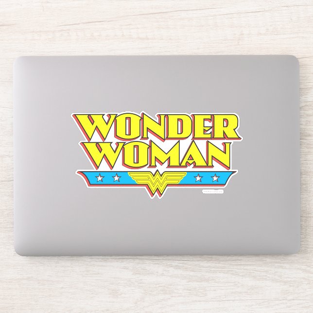 Wonder Woman Name and Logo Sticker (Computer)