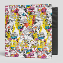Wonder Woman Neon Pattern Binder