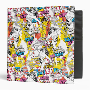 Wonder Woman Neon Pattern Binder
