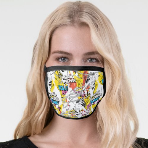 Wonder Woman Neon Pattern Face Mask