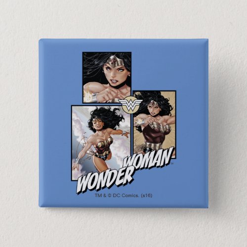 Wonder Woman New 52 Comic Art Graphic Pinback Button