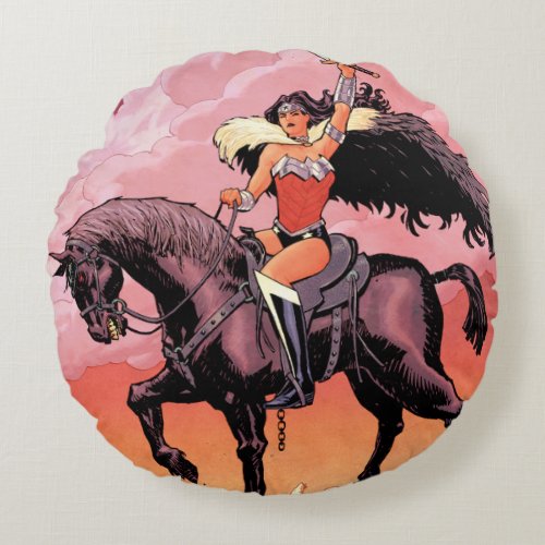 Wonder Woman New 52 Comic Cover 24 Round Pillow