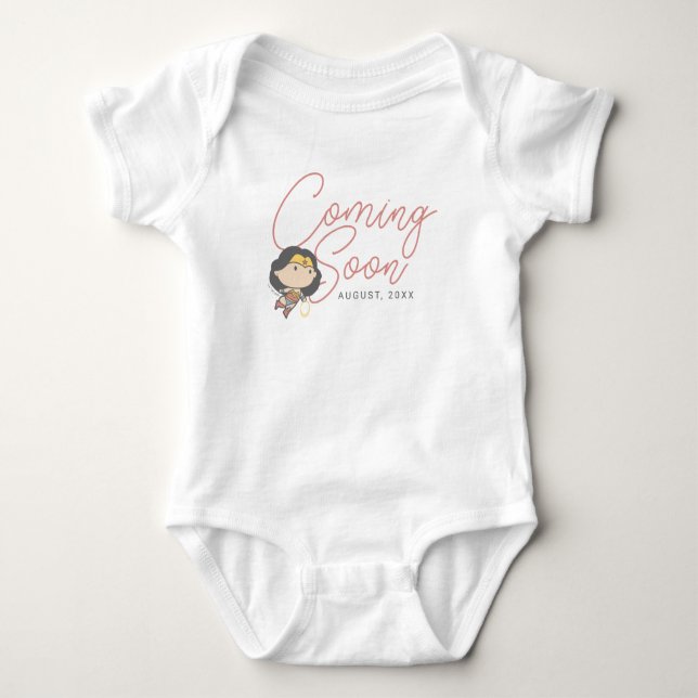 Wonder Woman | New Baby Coming Soon Baby Bodysuit (Front)