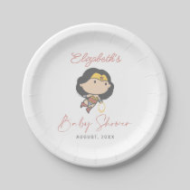 Wonder Woman | New Baby Coming Soon Paper Plates
