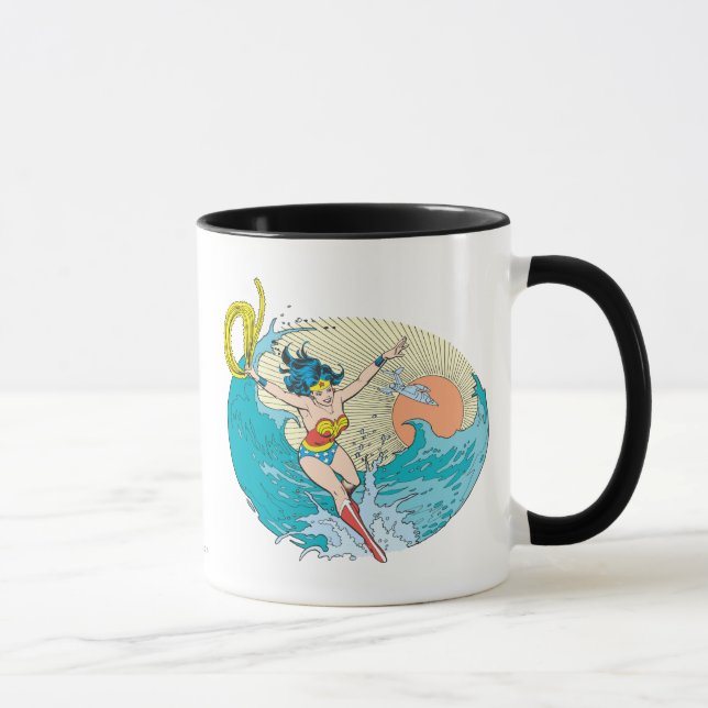 Wonder Woman Ocean Sky Mug (Right)