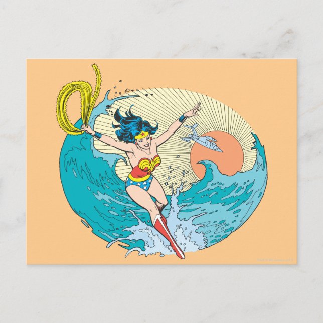Wonder Woman Ocean Sky Postcard (Front)