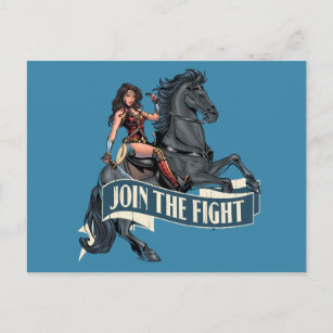Wonder Woman on Horse Comic Art Postcard