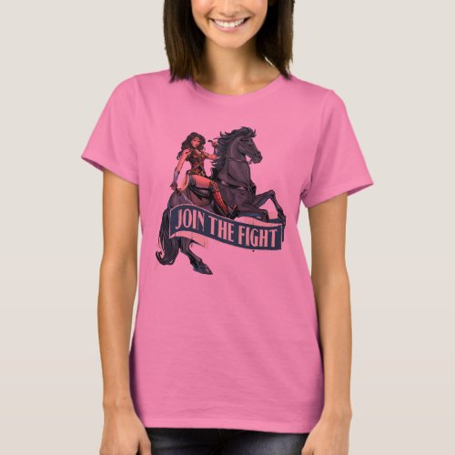 Wonder Woman on Horse Comic Art T_Shirt