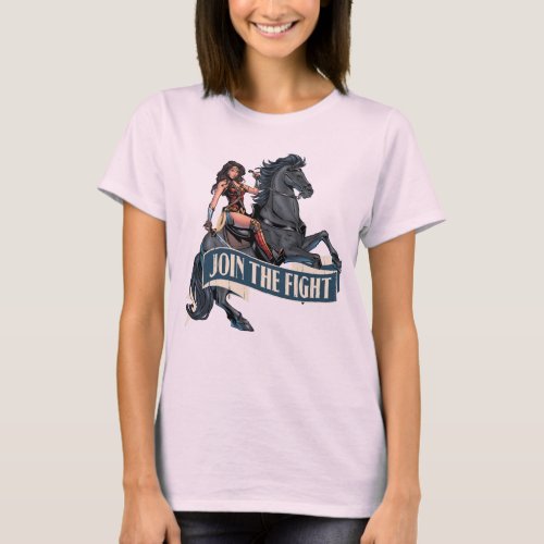 Wonder Woman on Horse Comic Art T_Shirt