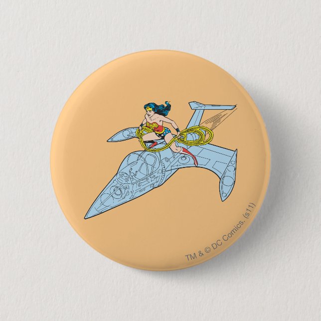 Wonder Woman on Spaceship Button (Front)