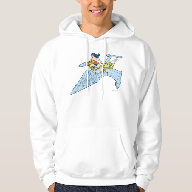 Wonder Woman on Spaceship Hoodie (Front)