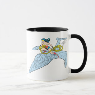 Wonder Woman on Spaceship Mug