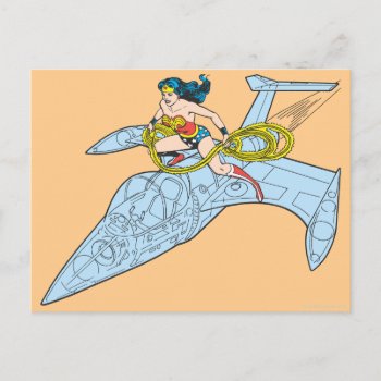 Wonder Woman On Spaceship Postcard by wonderwoman at Zazzle