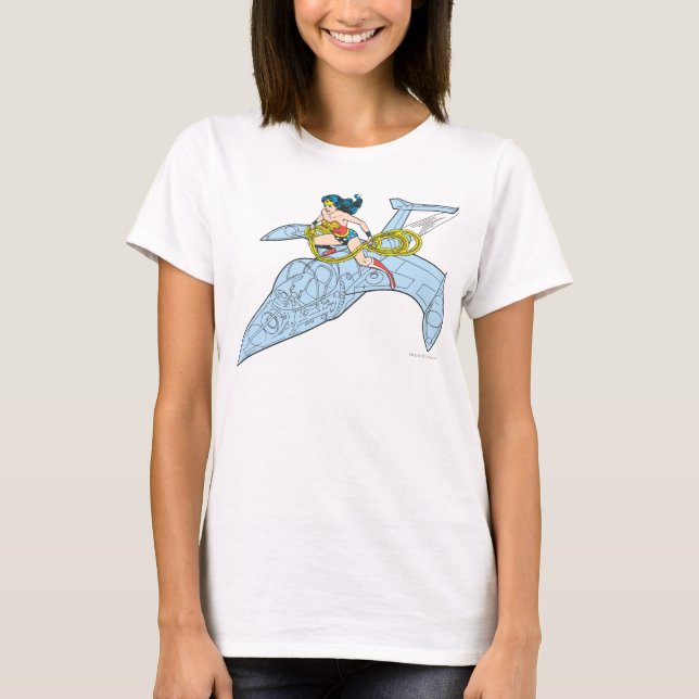 Wonder Woman on Spaceship T-Shirt (Front)