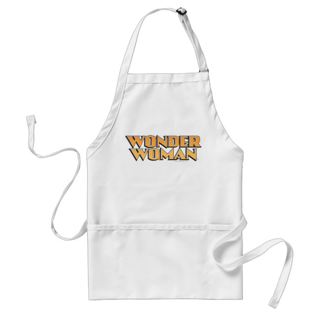 Wonder Woman Orange Logo Adult Apron (Front)