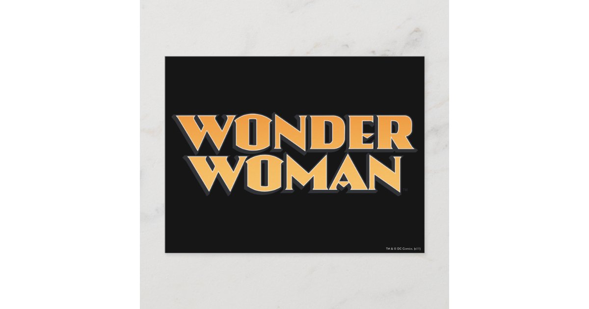 Wonder Woman Orange Logo Postcard | Zazzle