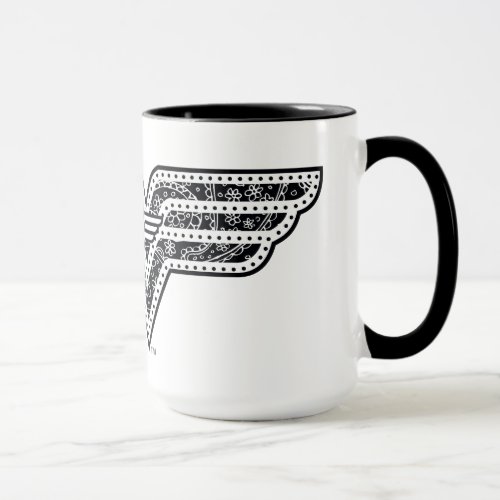 Wonder Woman Paisley Logo Mug