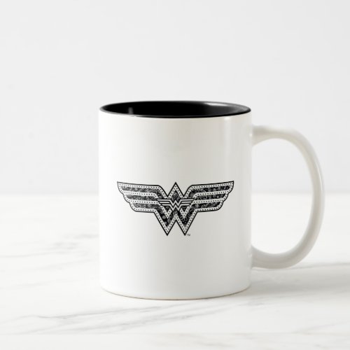 Wonder Woman Paisley Logo Two_Tone Coffee Mug