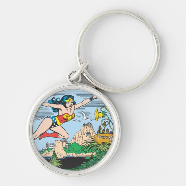 Wonder Woman Paradise Island Keychain (Front)