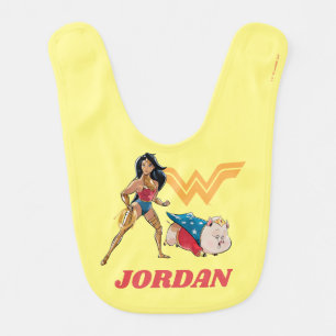 Wonder Woman & PB Baby Bib