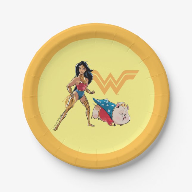 Wonder Woman & PB Paper Plates (Front)