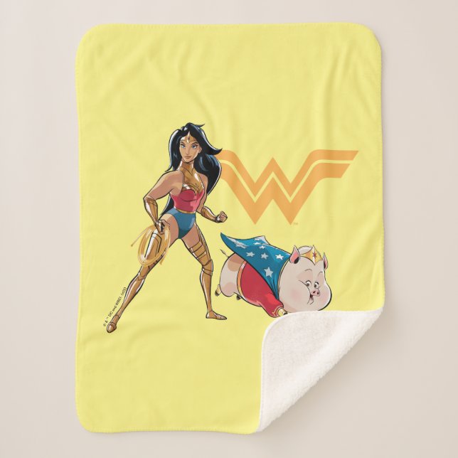 Wonder Woman & PB Sherpa Blanket (Front)