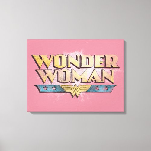 Wonder Woman Pencil Logo Canvas Print