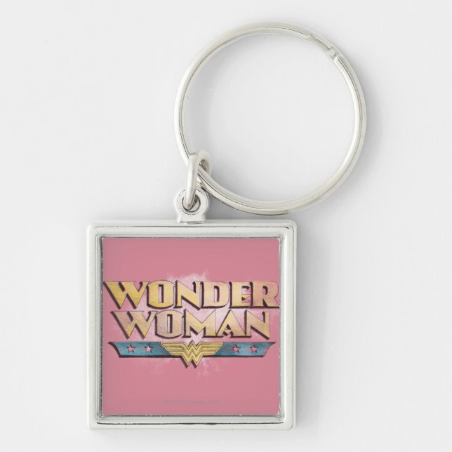Wonder Woman Pencil Logo Keychain (Front)