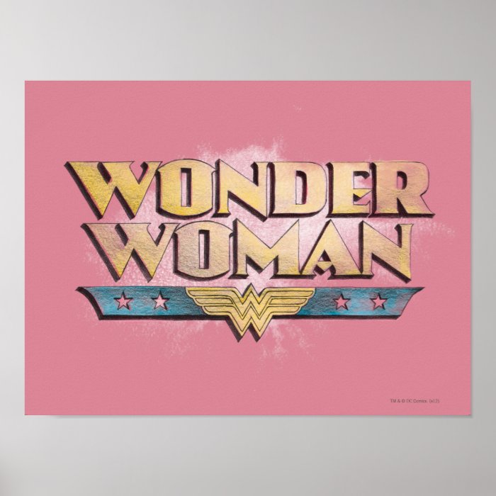 Wonder Woman Pencil Logo Print