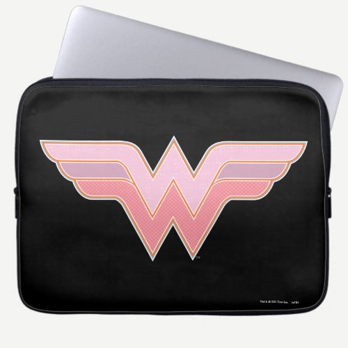Wonder Woman Pink and Orange Mesh Logo Laptop Sleeve