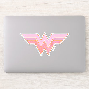 Wonder Woman Pink and Orange Mesh Logo Sticker